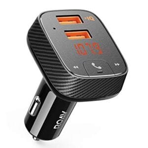 ROAV SmartCharge F2 Bluetooth FM Transmitter, Wireless Audio Adapter and Receiver, Car Charger with Bluetooth, Car Locator, App Support, 2 USB Ports, PowerIQ