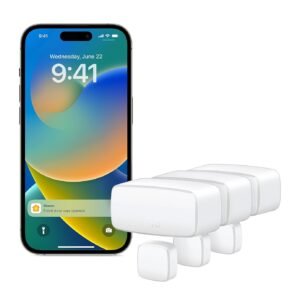 Eve Door & Window (Matter) 3 Pack – Smart Contact Sensor for Doors & Windows, Open/Closed State, Automatic Control of Accessories, Matter Over Thread, Apple Home, Alexa, Google...