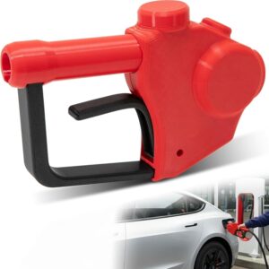 Mobile Charger Decorative Cover – Retro Gas Pump Handle Grip for EV Mobile Connector, Fun and Stylish Charging Accessory (Red)
