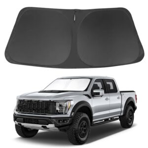 Windshield Sun Shade Compatible with 2021-2024 2025 2026 Ford F150 F-150 (Lariat, King Ranch, Platinum, XL XLT Limited Raptor) Accessories Sunshade Shield Protector