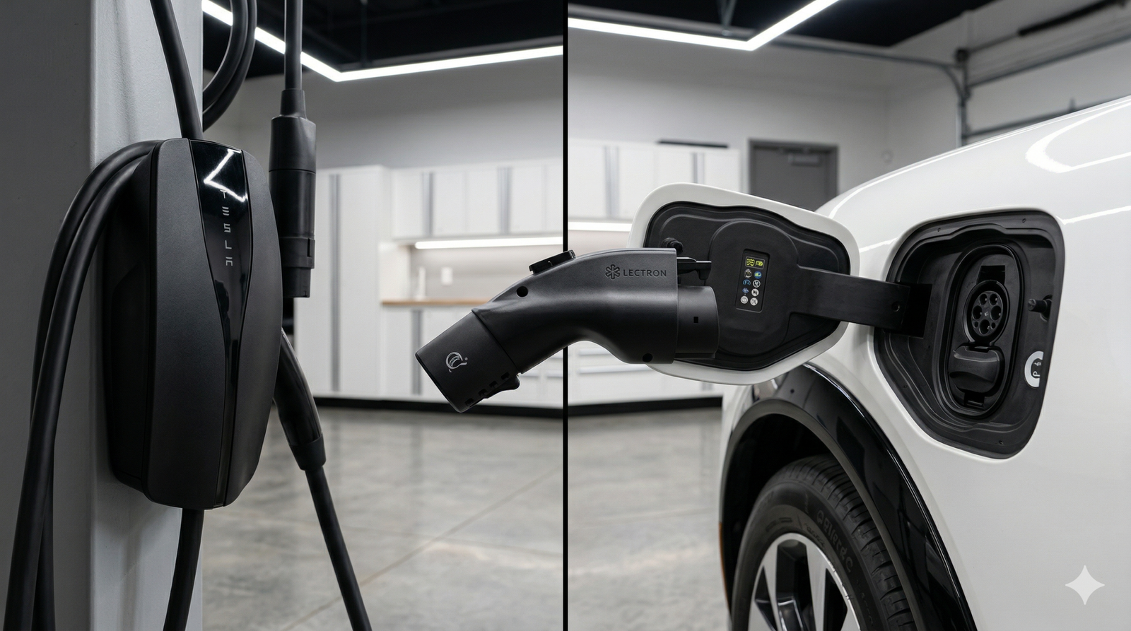 Charging a Ford Mustang Mach-E using a Tesla Mobile Connector and a certified J1772 adapter